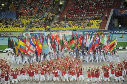 СК \"Лужники\".  Церемония открытия чемпионата мира по легкой атлетике 2013.