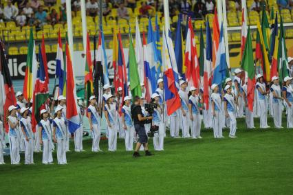 СК \"Лужники\".  Церемония открытия чемпионата мира по легкой атлетике 2013.