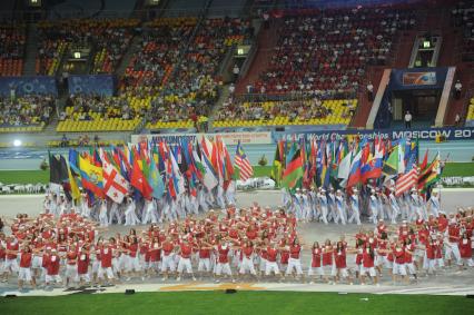 СК \"Лужники\".  Церемония открытия чемпионата мира по легкой атлетике 2013.