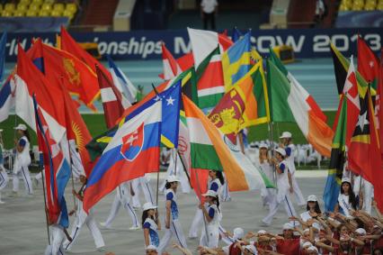 СК \"Лужники\".  Церемония открытия чемпионата мира по легкой атлетике 2013.