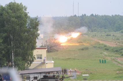 Учебно-тренировочный комплекс общевойскового полигона `Алабино`. Поготовка к Танковому биатлону.