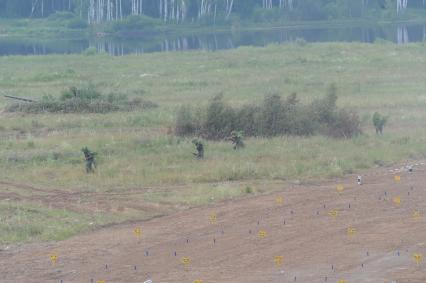 Учебно-тренировочный комплекс общевойскового полигона `Алабино`. Поготовка к Танковому биатлону.