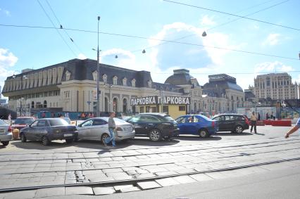 Виды Москвы. Площадь Павелецкого вокзала.