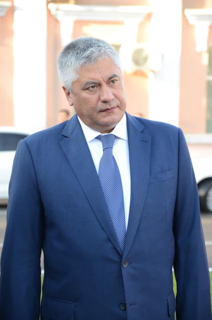 Рабочий визит В. Колокольцева в Таджикистан. На снимке: глава МВД России Владимир Колокольцев