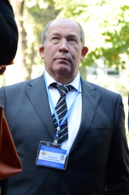 Рабочий визит главы МВД РФ В. Колокольцева в Таджикистан. На снимке: заместитель министра внутренних дел РФ, генерал-полковник полиции Виктор Кирьянов