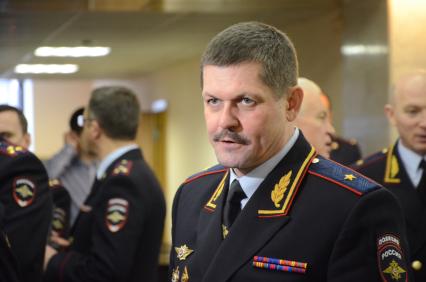 Заседание коллегии Главного управления МВД по городу Москве. На снимке: начальник ГУ МВД России по г. Москве Анатолий Якунин