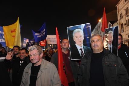 Выборы мэра Москвы 2013. Митинг в поддержку кандидата в мэры Москвы Сергея Собянина на Болотной площади.