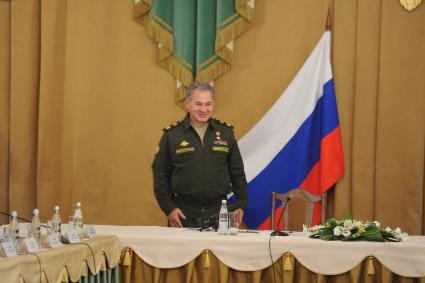 Культурный центр Вооруженных Сил. Заседание Общественного совета при Министерстве обороны РФ. На снимке: министр обороны РФ Сергей Шойгу