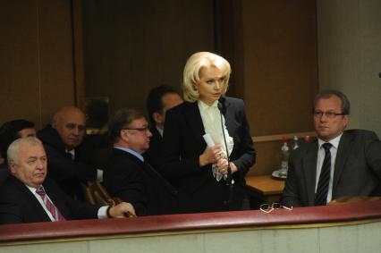 Заседание Государственной Думы РФ. На снимке: кандидат на должность председателя Счетной палаты, помощник президента РФ Татьяна Голикова