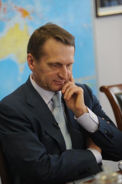 ИД `Комсомольская правда`. Председатель Государственной Думы РФ Сергей Нарышкин
