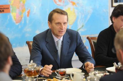 ИД `Комсомольская правда`. Председатель Государственной Думы РФ Сергей Нарышкин