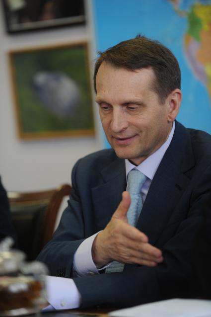 ИД `Комсомольская правда`. Председатель Государственной Думы РФ Сергей Нарышкин