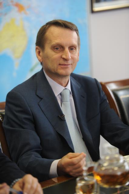 ИД `Комсомольская правда`. Председатель Государственной Думы РФ Сергей Нарышкин