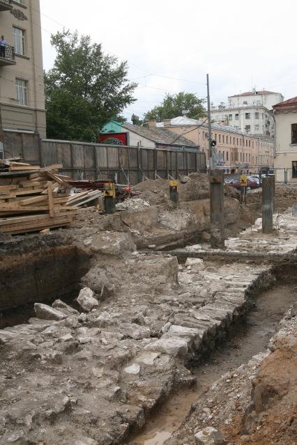 Археологические раскопки в Москве.