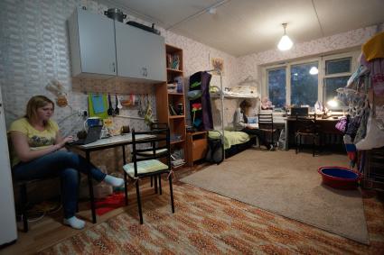 Студенческое общежитие в Екатеринбурге. На снимке: комната общежития.