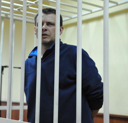 Головинском суд. Процесс над Алексеем Кабановым, обвиняемым в жестоком убийстве своей жены журналистки Ирины Кабановой. На снимке: Алексей Кабанов.