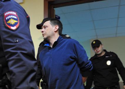 Головинском суд. Процесс над Алексеем Кабановым, обвиняемым в жестоком убийстве своей жены журналистки Ирины Кабановой. На снимке: Алексей Кабанов.