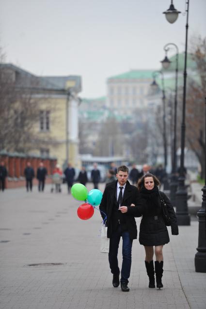 Открытие новой пешеходной зоны в районе `Замоскворечье`. На снимке: Лаврушинский переулок.