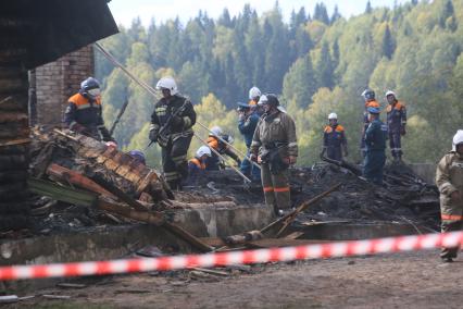 Последствия пожара в психоневрологическом диспансере в Новгородской области.