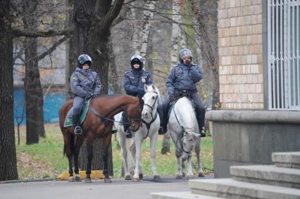 Конная полиция.