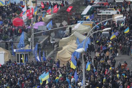 Евромайдан. Акция сторонников евроинтеграции Украины на площади Независимости.