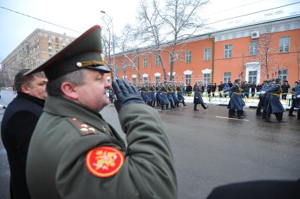 Торжественная церемония открытия памятника Герою Отечественной войны 1812 года, атаману Всевеликого войска Донского, генералу от кавалерии Матвею Ивановичу Платову в парке `Казачьей славы`.