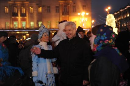 Церемония открытия фестиваля `Путешествие в Рождество`. На снимке:  мэр Москвы Сергей Собянин.