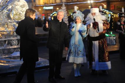 Церемония открытия фестиваля `Путешествие в Рождество`. На снимке:  мэр Москвы Сергей Собянин.