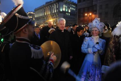 Церемония открытия фестиваля `Путешествие в Рождество`. На снимке:  мэр Москвы Сергей Собянин.