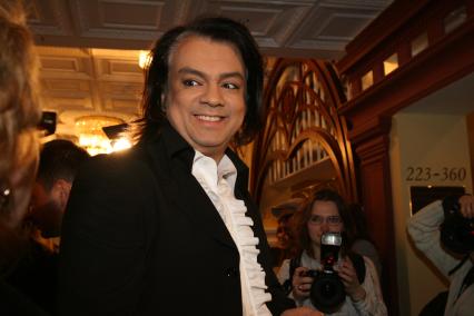 Церемонии вручения премии журнала GQ `Человек года 2008` в театре Et Cetera. На снимке: певец Филипп Киркоров.