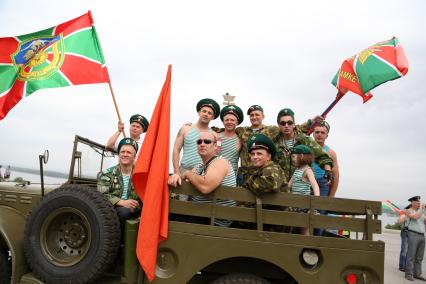 Празднования дня пограничника в Самаре. На снимке: пограничники.