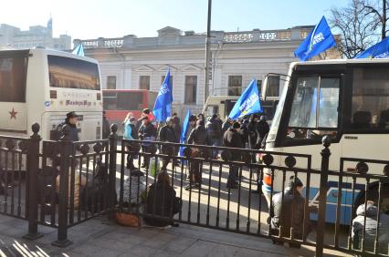 Представители партии Регионов в Киеве во время беспорядков.