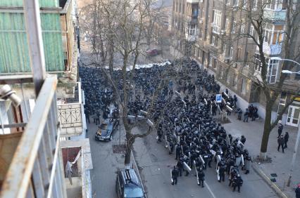 Столкновение на Институтской улице в Киеве. Позиция внутренних войск.