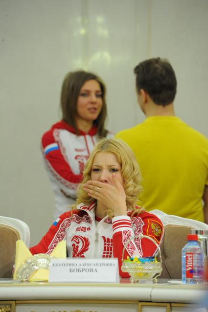 Мэр Москвы встретился с победителями и призерами Олимпийских игр в Сочи. На снимке: фигуристка Екатерина Боброва.