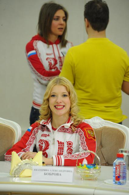 Мэр Москвы встретился с победителями и призерами Олимпийских игр в Сочи. На снимке: фигуристка Екатерина Боброва.