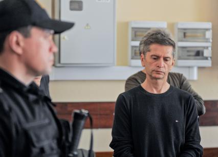 Врач-анестезиолог Андрей Вотяков, избивший пациента-сердечника в пермской больнице, во время оглашения приговора.