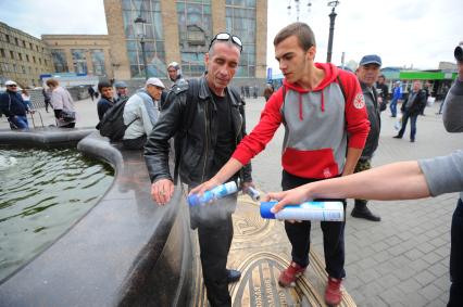 Рейд на Ярославском вокзале по борьбе с курильщиками в общественных местах.