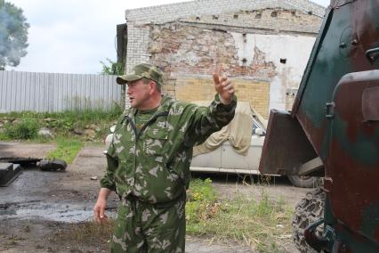 Лисичанск. Батальон `Призрак`. На снимке: командир батальона `Призрак` Александр Костин.