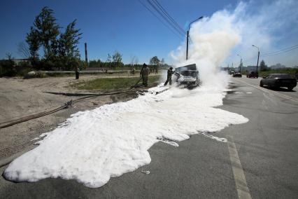 пожар газели на трассе