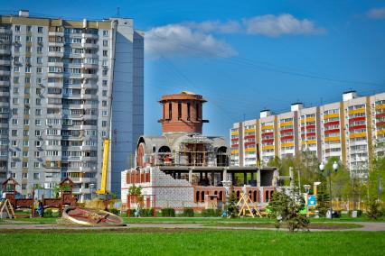 Строительство церкви на Рязанском проспекте.