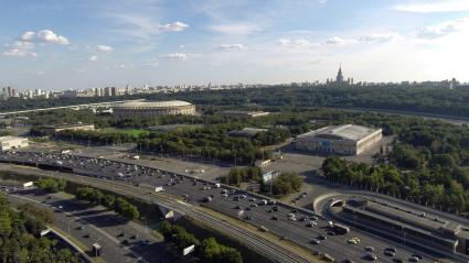 Виды Москвы.  Олимпийский комплекс `Лужники`.