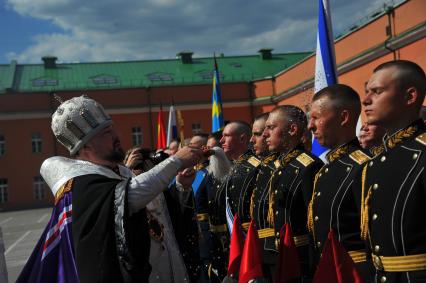 Празднование Дня Лейб-гвардии в День Преображения Господня на территории 154 отдельного комендантского Преображенского полка.