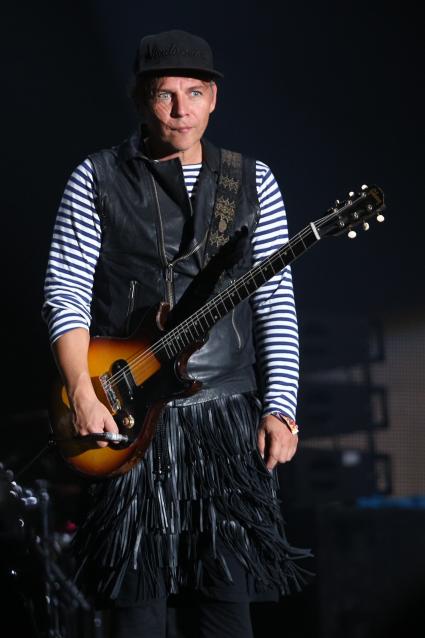Лидер музыкальной группы `Мумий Тролль` - Илья Лагутенко на фестивале `KUBANA-2014`.