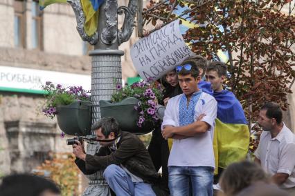 Военный парад, посвященный 23-й годовщине независимости Украины, на Майдане Незалежности (площади Независимости) в Киеве.