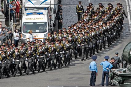 Военный парад, посвященный 23-й годовщине независимости Украины, на Майдане Незалежности (площади Независимости) в Киеве.