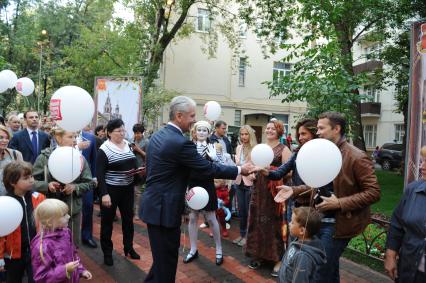 Открытие пешеходных зон на улицах Покровка и Маросейка. На снимке: мэр Москвы Сергей Собянин.