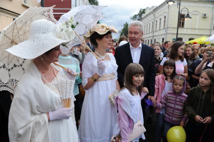 Торжественное открытие пешеходной зоны на улице Пятницкая. На снимке: мэо Москвы Сергей Собянин.