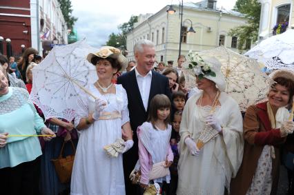 Торжественное открытие пешеходной зоны на улице Пятницкая. На снимке: мэо Москвы Сергей Собянин.