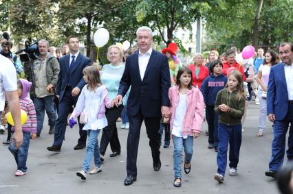 Торжественное открытие пешеходной зоны на улице Пятницкая. На снимке: мэо Москвы Сергей Собянин.