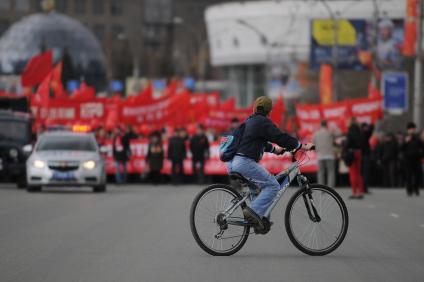 Митинг коммунистов в Новосибирске.